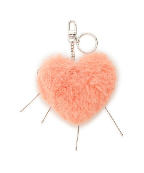 LILY BROWN（リリーブラウン）の「ハートリボンファーチャーム（キーホルダー・レディース・ホワイト/ピンク/グレー/ブラック・FREE）」の7枚目の写真