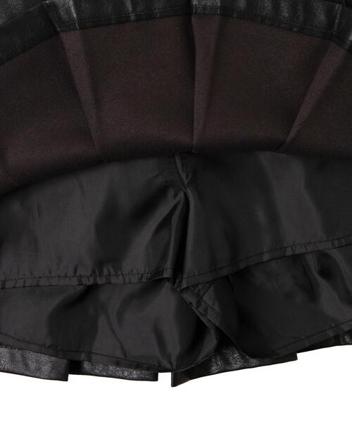 WEGO（ウィゴー）の「WEGO/ヴィンテージライクフェイクレザープリーツスカパン（スカート・レディース・グレー/ブラック/ダークブラウン・X-SMALL/MEDIUM/SMALL）」の6枚目の写真