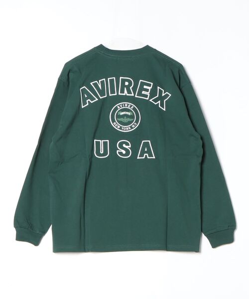 AVIREX(アヴィレックス)の「L/S VARSITY LOGO T-SHIRT/ バーシティロゴTシャツ(Tシャツ/カットソー・レディース・オフホワイト/ダークグリーン/ブラック/ネイビー・F)」の21枚目の写真