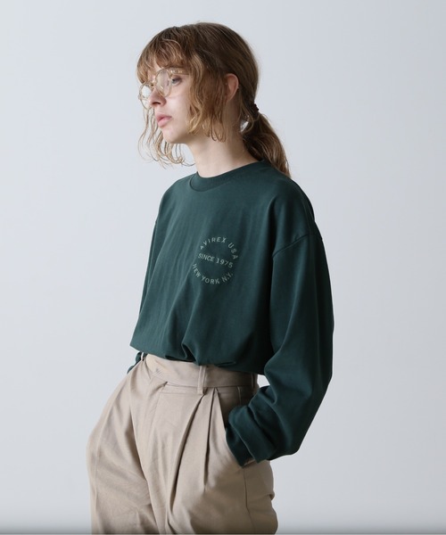 tシャツ L/S VARSITY LOGO T-SHIRT/ バーシティロゴTシャツ レディース AVIREX tシャツ L/S VARSITY LOGO T-SHIRT/ バーシティロゴT