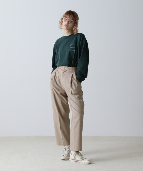 AVIREX(アヴィレックス)の「L/S VARSITY LOGO T-SHIRT/ バーシティロゴTシャツ(Tシャツ/カットソー・レディース・オフホワイト/ダークグリーン/ブラック/ネイビー・F)」の17枚目の写真