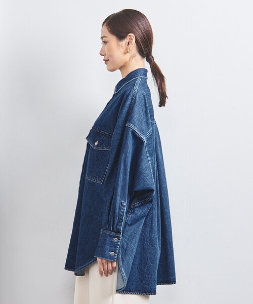 SACRA サクラ ブラウス？カットソー ネイビー SACRA（サクラ）の「＜SACRA（サクラ）＞STN バンドカラー