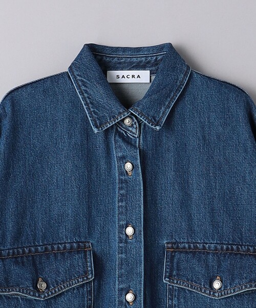 SACRA（サクラ）の「＜SACRA＞デニム ビッグシャツ（シャツ