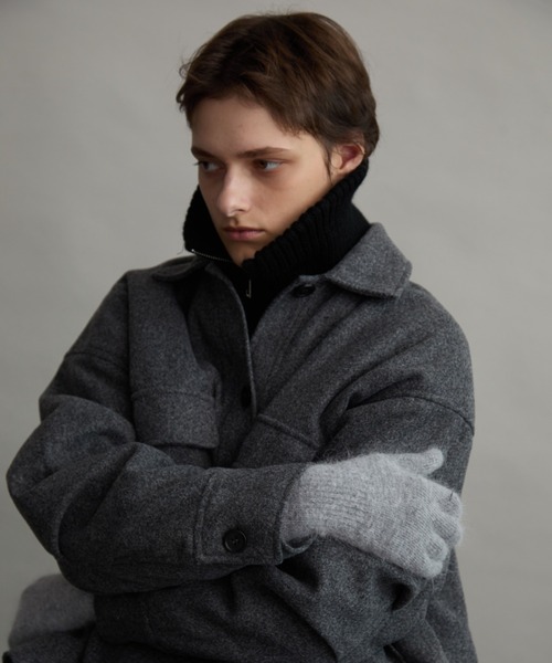 Aunt Marie's（アントマリーズ）の「ZIPネックウォーマー（ネックウォーマー/スヌード・レディース・ブラック/オフホワイト/グレー/ブルー・FREE）」の3枚目の写真