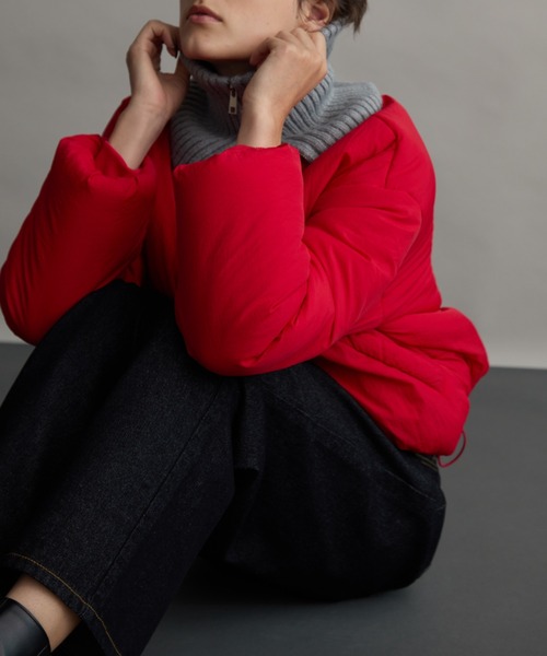 ha|za|ma unknownunknown フード付きスヌード A.M.S. ネックウォーマー スヌード フェイクファー ボリューム