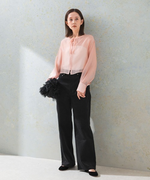 URBAN RESEARCH ROSSO WOMEN(アーバンリサーチ ロッソ)の「シアーショートブラウス(シャツ/ブラウス・レディース・ピンク/アイボリー/ミント・FREE)」の13枚目の写真