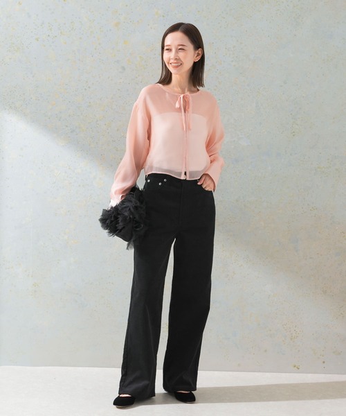 URBAN RESEARCH ROSSO WOMEN(アーバンリサーチ ロッソ)の「シアーショートブラウス(シャツ/ブラウス・レディース・ピンク/アイボリー/ミント・FREE)」の14枚目の写真