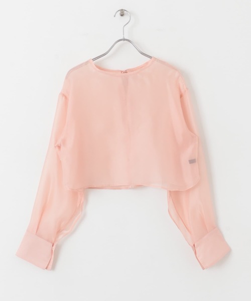 URBAN RESEARCH ROSSO WOMEN(アーバンリサーチ ロッソ)の「シアーショートブラウス(シャツ/ブラウス・レディース・ピンク/アイボリー/ミント・FREE)」の21枚目の写真