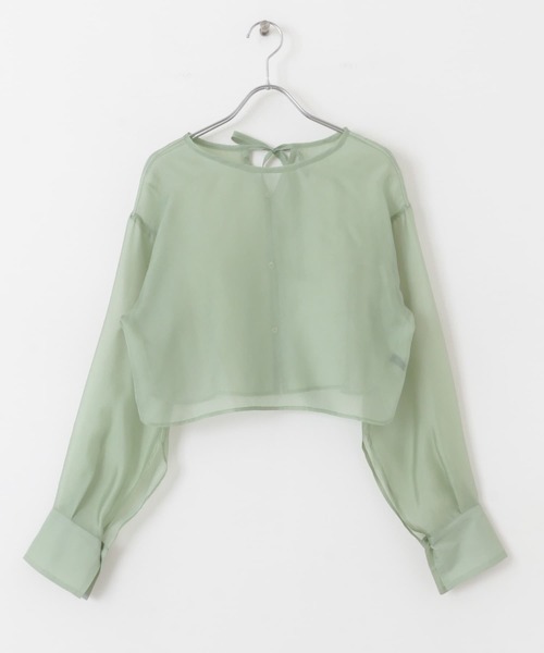 URBAN RESEARCH ROSSO WOMEN(アーバンリサーチ ロッソ)の「シアーショートブラウス(シャツ/ブラウス・レディース・ピンク/アイボリー/ミント・FREE)」の22枚目の写真