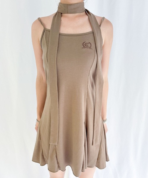 ENVYM（アンビー）の「ヘムメローキャミワンピ（ワンピース・レディース・グレー/ブラック/ブラウン・FREE）」の11枚目の写真