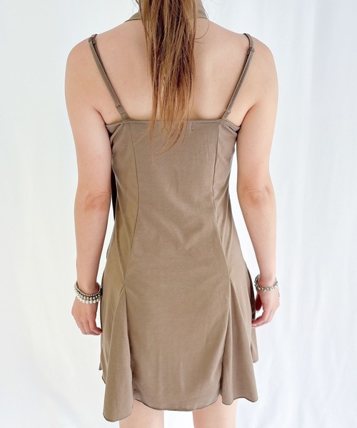 ENVYM（アンビー）の「ヘムメローキャミワンピ（ワンピース・レディース・グレー/ブラック/ブラウン・FREE）」の10枚目の写真