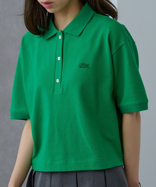 セール】【LACOSTE】ワンポイントロゴ カノコクロップド