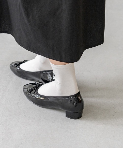 welleg（ウェレッグ）の「ふわカル ラウンドトゥ ローヒール バレエシューズ（バレエシューズ・レディース・ブラック系その他/ブラック/グレイッシュベージュ/レッド・21.5cm/22.0cm/22.5cm/23.0cm/23.5cm/24.0cm/24.5cm/25.0cm/25.5cm/26.0cm）」の19枚目の写真