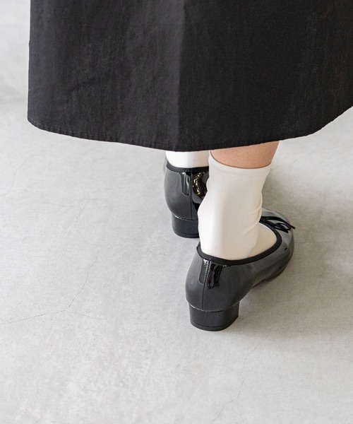 welleg（ウェレッグ）の「ふわカル ラウンドトゥ ローヒール バレエシューズ（バレエシューズ・レディース・ブラック系その他/ブラック/グレイッシュベージュ/レッド・21.5cm/22.0cm/22.5cm/23.0cm/23.5cm/24.0cm/24.5cm/25.0cm/25.5cm/26.0cm）」の20枚目の写真