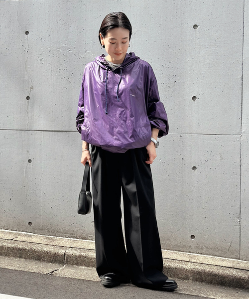 AP STUDIO（エーピーストゥディオ）の「【PLAYBACK/プレイバッグ】ウィンドブレーカーフーディ（マウンテンパーカー・レディース・パープル・FREE）」の8枚目の写真