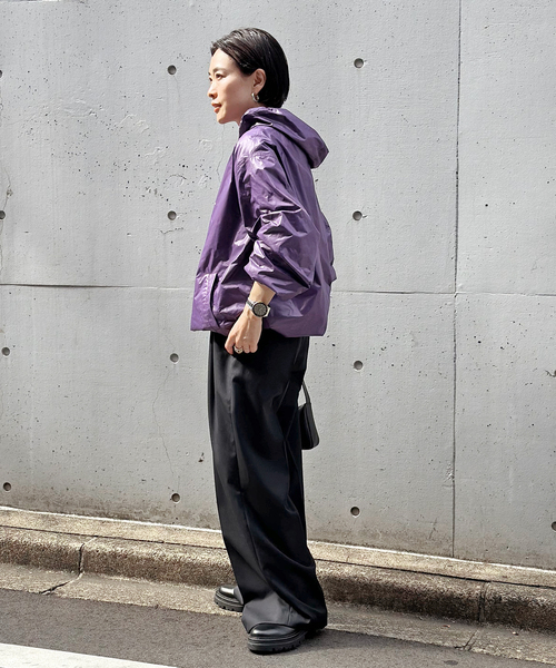 AP STUDIO（エーピーストゥディオ）の「【PLAYBACK/プレイバッグ】ウィンドブレーカーフーディ（マウンテンパーカー・レディース・パープル・FREE）」の7枚目の写真