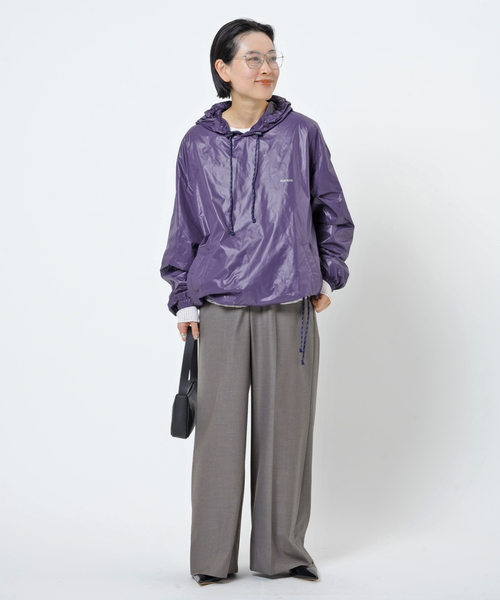 AP STUDIO（エーピーストゥディオ）の「【PLAYBACK/プレイバッグ】ウィンドブレーカーフーディ（マウンテンパーカー・レディース・パープル・FREE）」の2枚目の写真
