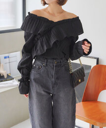 KOBE LETTUCE | マルチウェイクロスフリルブラウス(シャツ/ブラウス)