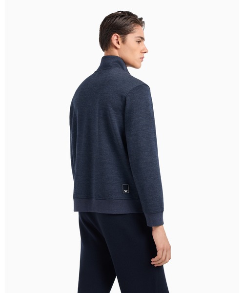 EMPORIO ARMANI（エンポリオアルマーニ）の「【エンポリオ アルマーニ】トラベルエッセンシャル フルジップカーディガン バージンウール混紡ジャージー（カーディガン/ボレロ・メンズ・グレイッシュブルー/チャコールグレー・SMALL/MEDIUM/LARGE/X-LARGE/X-SMALL）」の6枚目の写真