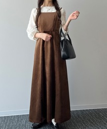 junoah | べロアフレアキャミワンピース(ワンピース)