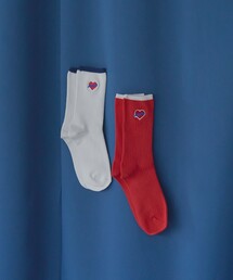 coen | SUNNY SPORTS別注ハート刺繍リブソックス(ソックス/靴下)