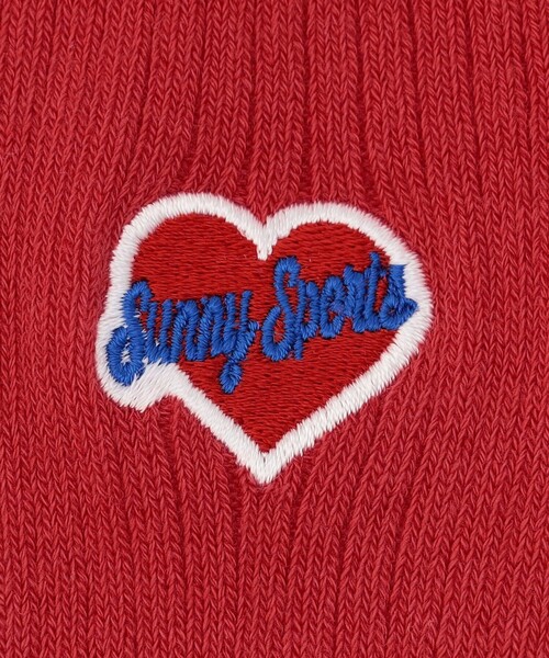 coen(コーエン)の「SUNNY SPORTS別注ハート刺繍リブソックス(ソックス/靴下・レディース・オフホワイト/レッド・FREE)」の7枚目の写真