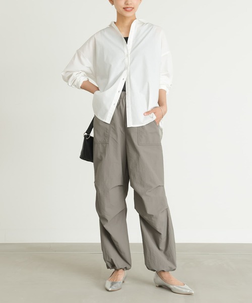 n'OrLABEL(ノアールレーベル)の「『ナイロンパラシュートパンツ』(カーゴパンツ・レディース・オレンジ/グレー/ブラック・2/1)」の10枚目の写真