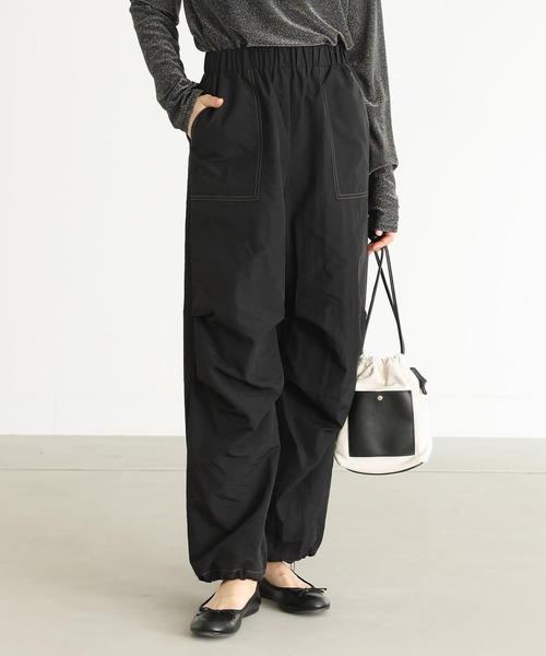 n'OrLABEL(ノアールレーベル)の「『ナイロンパラシュートパンツ』(カーゴパンツ・レディース・オレンジ/グレー/ブラック・2/1)」の14枚目の写真