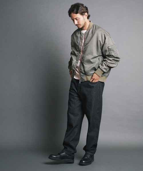 Magine（マージン）の「【SELECT】IR:SULFUR VINTAGE NYLON MA-1 JKT/ヴィンテージナイロン MA-1（MA-1・メンズ・ブラック/カーキ・M/L）」の18枚目の写真