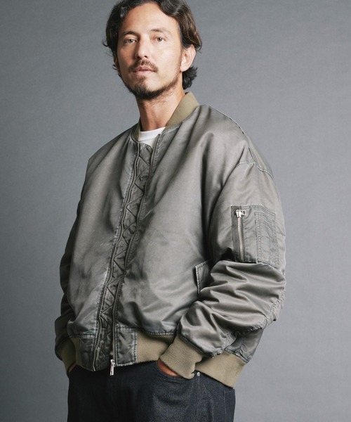 Magine（マージン）の「【SELECT】IR:SULFUR VINTAGE NYLON MA-1 JKT/ヴィンテージナイロン MA-1（MA-1・メンズ・ブラック/カーキ・M/L）」の8枚目の写真