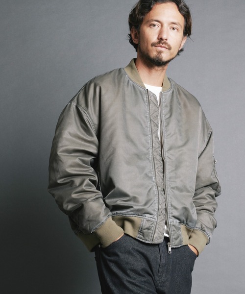 Magine（マージン）の「【SELECT】IR:SULFUR VINTAGE NYLON MA-1 JKT/ヴィンテージナイロン MA-1（MA-1・メンズ・ブラック/カーキ・M/L）」の9枚目の写真
