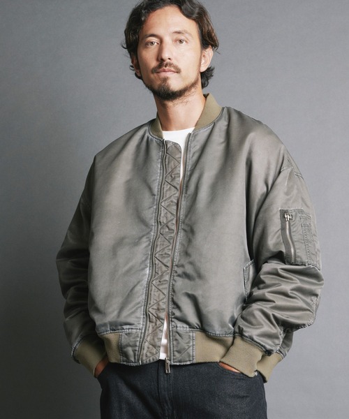 Magine（マージン）の「【SELECT】IR:SULFUR VINTAGE NYLON MA-1 JKT/ヴィンテージナイロン MA-1（MA-1・メンズ・ブラック/カーキ・M/L）」の10枚目の写真