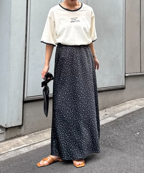 3kg見え／14色展開】スタイルアップサテンスカート（スカート