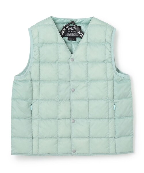UNFILO（アンフィーロ）の「【120-150cm】TAION Vネックベスト(UNISEX)（ダウンベスト・キッズ・スモーキーグリーン系/ライラック系/カーキ系/ブラック系/ライトグレー系・120/130/140/150）」の15枚目の写真