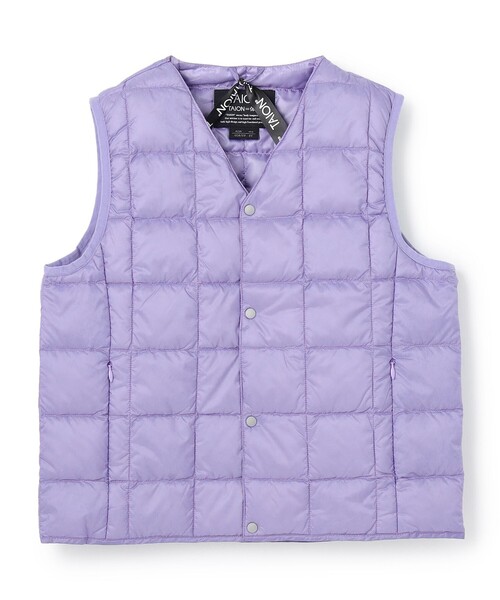 UNFILO（アンフィーロ）の「【120-150cm】TAION Vネックベスト(UNISEX)（ダウンベスト・キッズ・スモーキーグリーン系/ライラック系/カーキ系/ブラック系/ライトグレー系・120/130/140/150）」の16枚目の写真