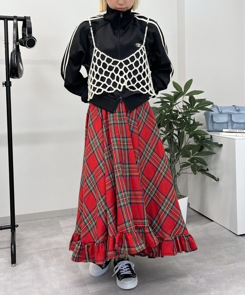 裾フリルロングスカート(se)（スカート）｜almo（アルモ）の