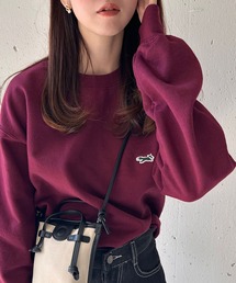 【THE FOX】basic Crew sweat キツネワッペントレーナー