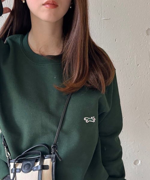 トレーナー スウェット 「THE FOX」basic Crew sweat キツネワッペントレーナー レディース メンズ セール】【THE FOX】basic Crew sweat キツネワッペントレーナー