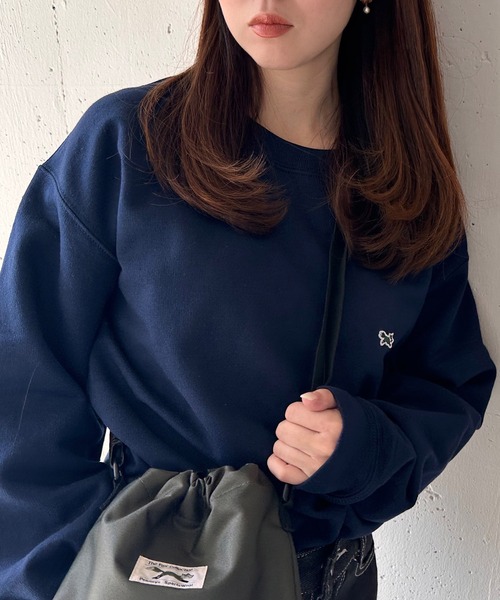 トレーナー スウェット 「THE FOX」basic Crew sweat キツネワッペントレーナー レディース メンズ セール】【THE FOX】basic Crew sweat キツネワッペントレーナー