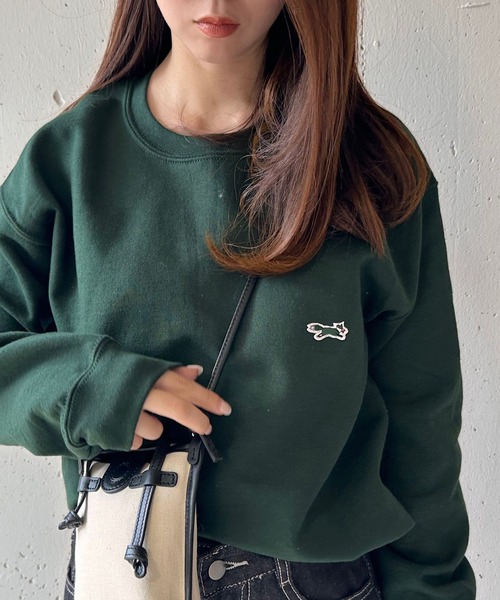 トレーナー スウェット 「THE FOX」basic Crew sweat キツネワッペントレーナー レディース メンズ PENNEYS トレーナー スウェット 「THE FOX」basic Crew sweat