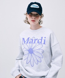 Mardiロゴスウェット（グレー×ブラック） グレー（灰色）系 Mardi Mercredi(マルディメクルディ