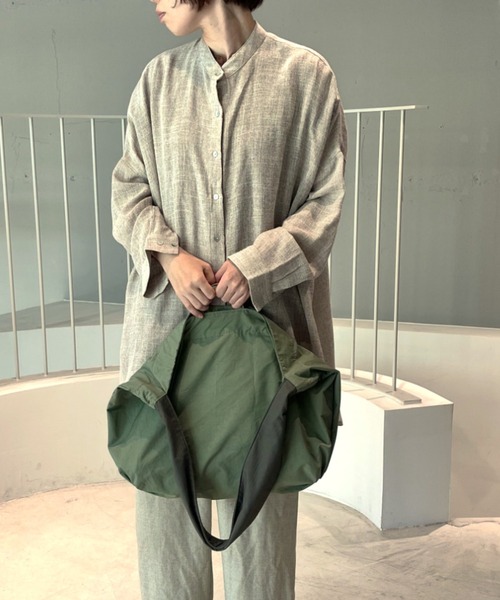 EARTH MADE(アースメイド)の「C/RIPSTOP 2WAY TOTE(ショルダーバッグ・レディース・グリーン/ブラウン/ベージュ/イエロー/ライトベージュ/ブラック/チャコールグレー/グレイッシュベージュ・FREE)」の20枚目の写真