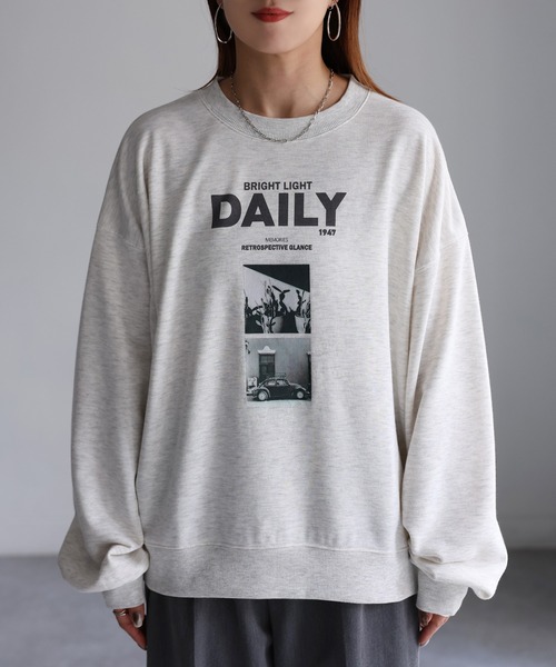 Riberry（リベリー）の「DAILYフォトプリントスウェット（スウェット・レディース・ブラック/オートミール・FREE）」の22枚目の写真