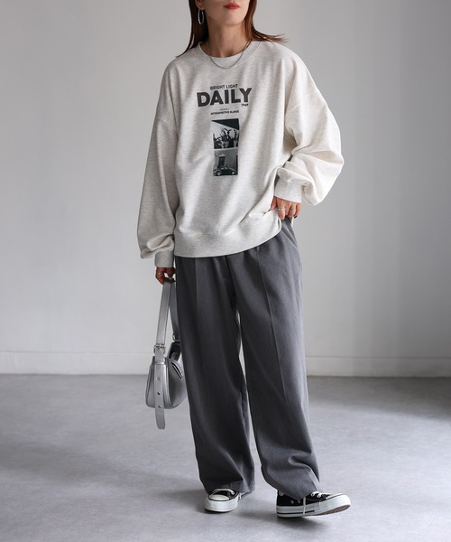 Riberry（リベリー）の「DAILYフォトプリントスウェット（スウェット・レディース・ブラック/オートミール・FREE）」の18枚目の写真