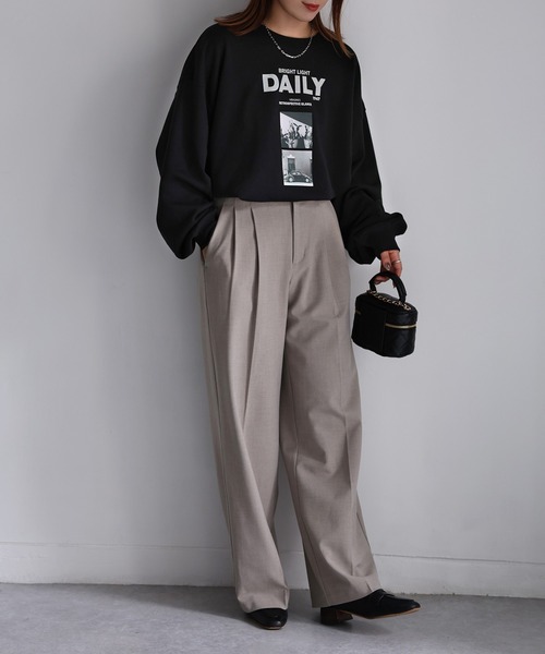 Riberry（リベリー）の「DAILYフォトプリントスウェット（スウェット・レディース・ブラック/オートミール・FREE）」の19枚目の写真