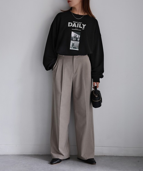 Riberry（リベリー）の「DAILYフォトプリントスウェット（スウェット・レディース・ブラック/オートミール・FREE）」の21枚目の写真