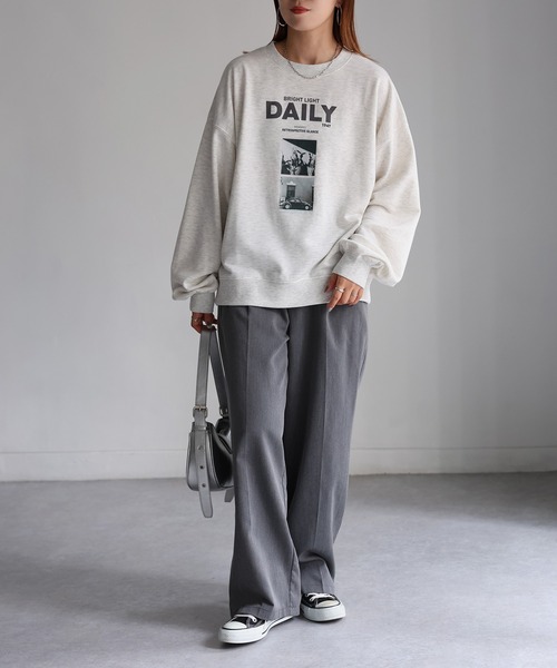 Riberry（リベリー）の「DAILYフォトプリントスウェット（スウェット・レディース・ブラック/オートミール・FREE）」の20枚目の写真