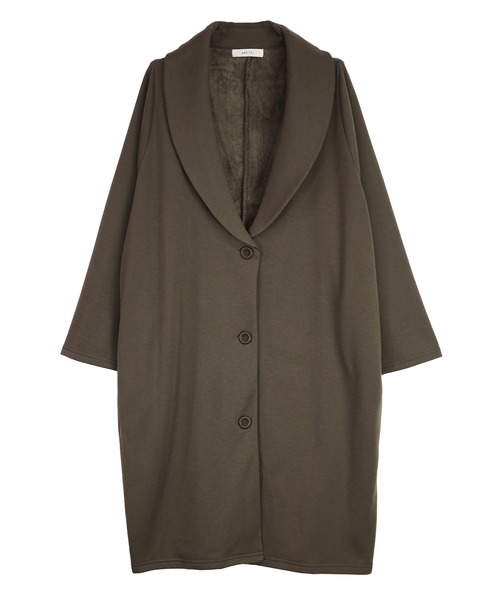 and it_（アンドイット）の「裏シャギーロングコーディガン（チェスターコート・レディース・モカ/ヘザーチャコール/ブラック・FREE）」の18枚目の写真