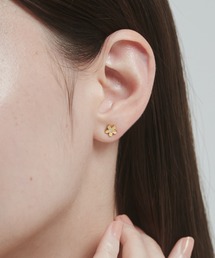 【 金属アレルギー対応 】 フラワービジューピアス サージカルステンレス (両耳用)
