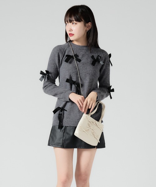 【 リボンっち様 】 専用ページ セール】ribbon hand Bag / リボンデザインハンドバッグ（ハンドバッグ